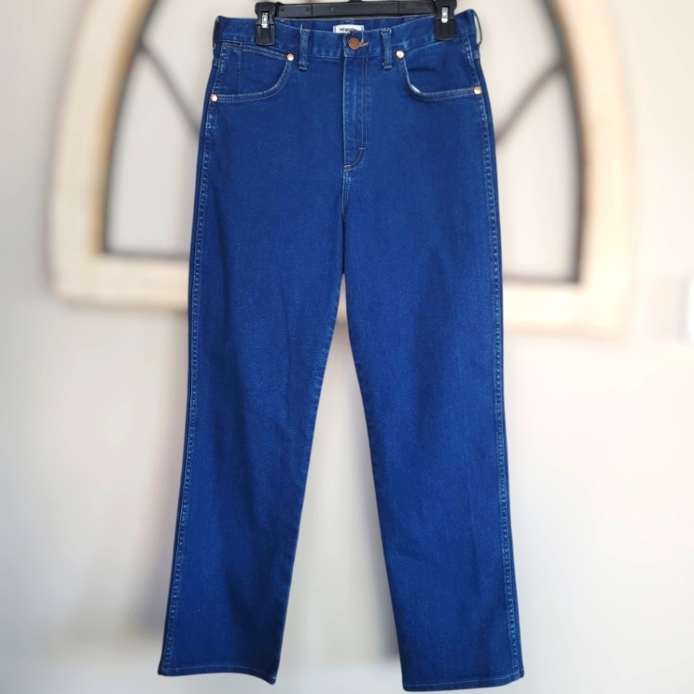 Wrangler Women Deysi Roll Prototype Straight Leg, Venice Blue, Size 28